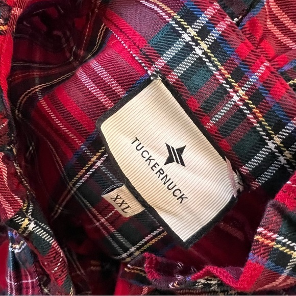 TUCKERNUCK Red Plaid Royal Stewart‎ Tartan Ruffle Reagan Button Size XXL - Picture 10 of 14